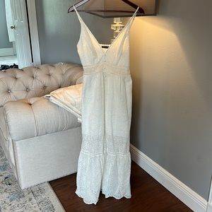 White eyelet dress. Size medium.